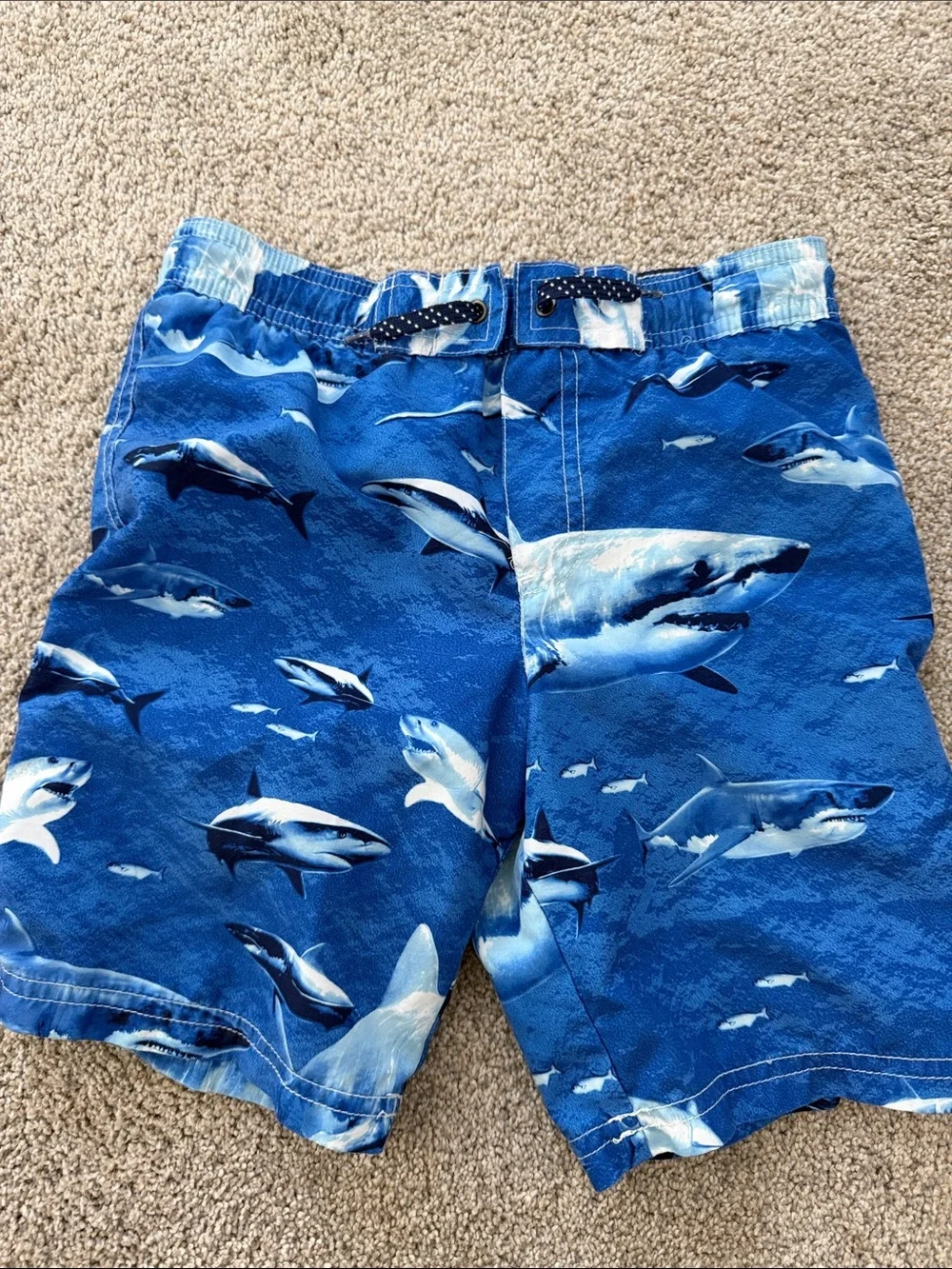 CARTER’S Blue Shark Print Swim Trunks!